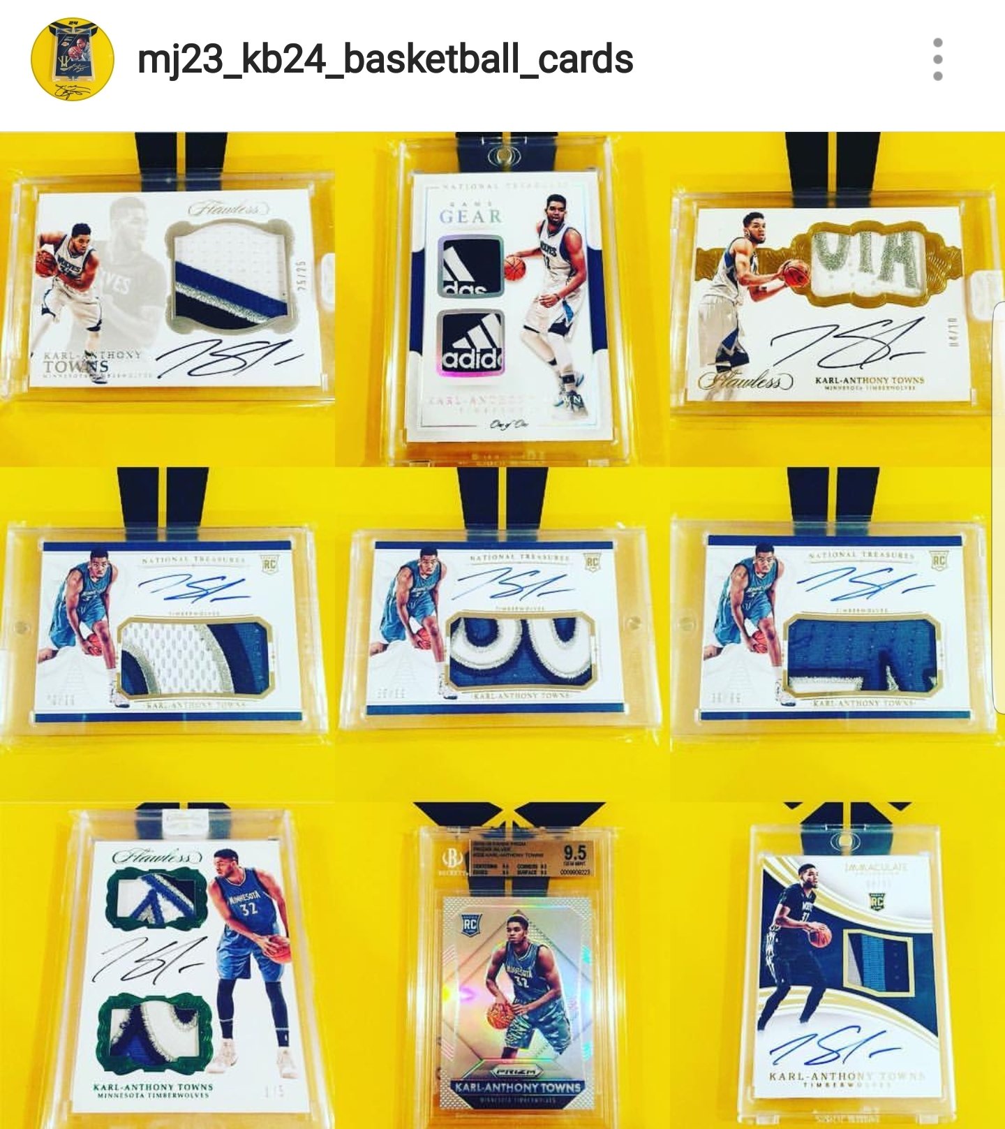 MJ23 KB24 Basketball Cards Instagram
